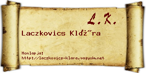 Laczkovics Klára névjegykártya